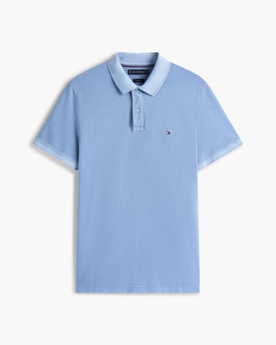Tommy Hilfiger Garment Dye Regular Polo Brisk Blue Taglia: M | Polo Outlet | Uomo | Blu