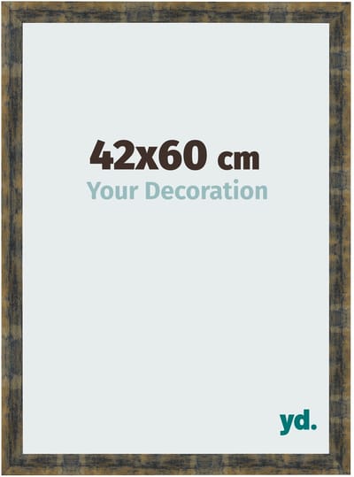 Your Decoration - Fotolijst 42x60 cm - MDF - Blauw Goud Gemeleerd - Pisa
