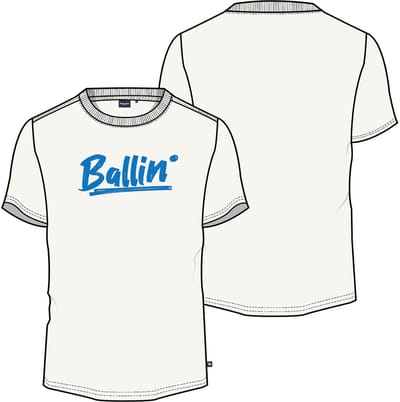 Ballin Amsterdam - Jongens Regular fit T-shirts Crewneck SS - Off White - Maat 8