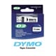 Lettertape Dymo - D2 61211 - Zwart op witte tape -  12mmx10mtr.