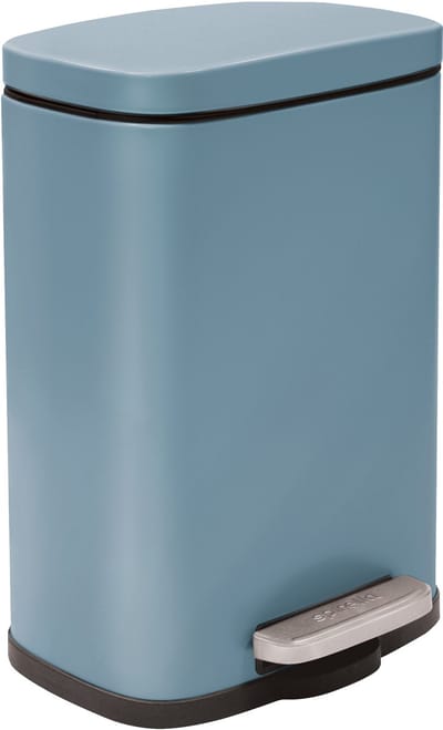 spirella Pedaalemmer 5L - AKIRA - Staal - Prullenbak met Deksel - Badkamer - Blauw