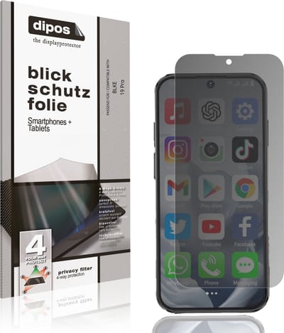 dipos – Matte Privacy Screenprotector geschikt voor BLKE 19 Pro | Anti-Spy Beschermfolie