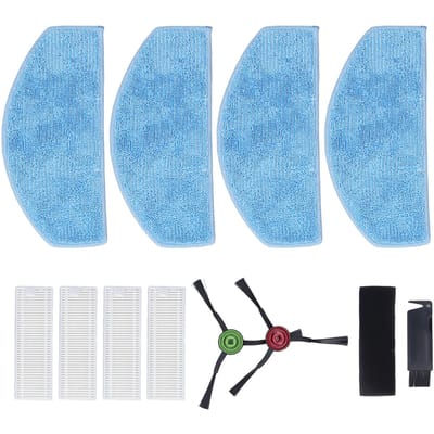 Stofzuigerfilter Zijborstel Dweil Doek Efficiënt Wasbaar Herbruikbaar Stofzuiger Accessoires Kit voor Laresar white