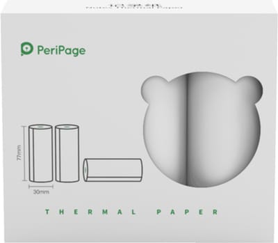 PeriPage A40 - Thermisch Papier - Wit - 77x30mm - 3rollen