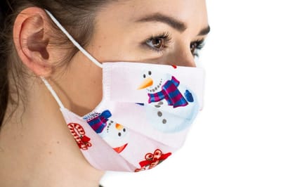 Mondkapje wasbaar - Kerst mondkapje - Roze - Herbruikbaar mondkapje - Stoffen mondmasker - Katoen - Niet-medisch mondkapje