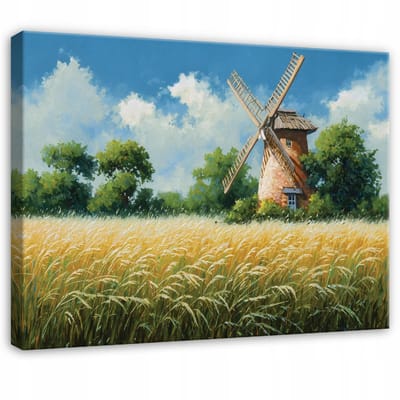WALLARENA - Schilderij op canvas - 100x70 cm - patroon op het product tapijt - Geschikt voor slaapkamer, salon, keuken