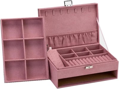 Sieradendoos - Opbergstandaard - Sieraden Organiseren - Ruime Opslag - 10x10x10 mm - Roze