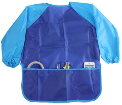 Jonyx - Verfschort kinderen - Schort - Blauw - Verfjas - Knutselschort - Kliederschort - Waterdicht