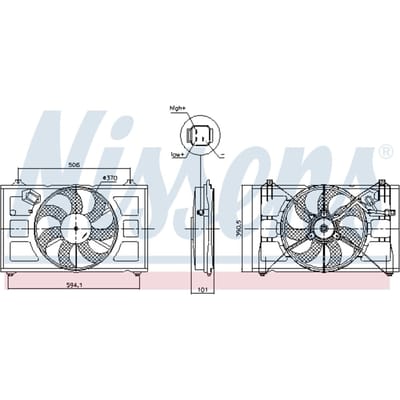 Koelventilatorwiel, motorkoeling NISSENS 850053