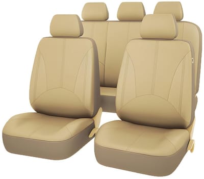 Dailygoods- Autostoelhoes Universeel - 9-delige Set - Waterdicht - Geperforeerd Leer - Eenvoudige Installatie - Elegante Bescherming - Autostoelbekleding
