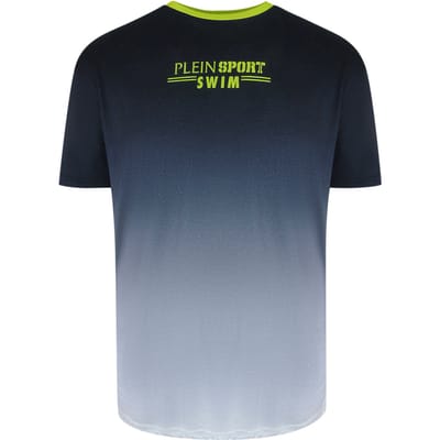 Gradiëntstijl Korte Mouwen T-shirt in Navy