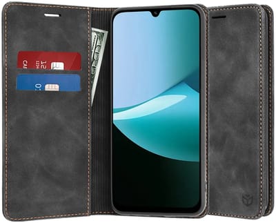 Hoesje geschikt voor Xiaomi Redmi 15C / Xiaomi Poco C85 - Techsuit Confy Book Wallet Case - Zwart