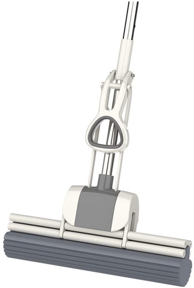Dailygoods- Vloermop Lichtgewicht - Rolmop - Dweilsysteem - Multifunctionele Reinigingsborstel - Knijprolmop - Uniek Knijpmechanisme - Dweil