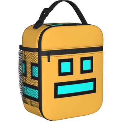 Geïsoleerde Lunchtas Geometrie Kubus spel Merchandise Lunch Voedseldoos Harajuku Thermische Koeler Bento Box Voor School Option 1
