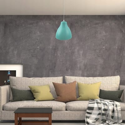 Kleurrijke hanglamp MORRIS 5058 groen voor eetkamer boven tafel