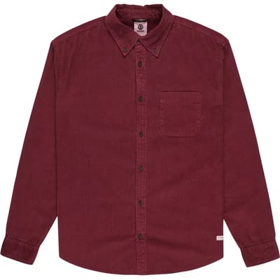Element Button Down Corduroy Regular Fit Overhemd Met Lange Mouwen Rood L Man