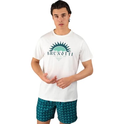 Brunotti - Archi T-Shirt Heren - Heren Shirt - 100% Katoen - Snow - S