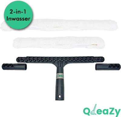 2-in-1 Inwasser Professioneel 35 + 45 cm - Inwashouder - Raamwisser - Raamtrekker - voor multifunctioneel gebruik ramen, douche en auto
