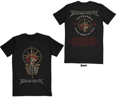 Megadeth - Youthanasia 1995 North American Tour Heren T-shirt - S - Zwart