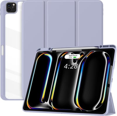 Solidenz Hoes - Geschikt voor iPad Pro 11 inch (M5 2025 / M4 2024) - Case Met Autowake / Autosleep - Hoesje Met Pencil Houder - Lavendel