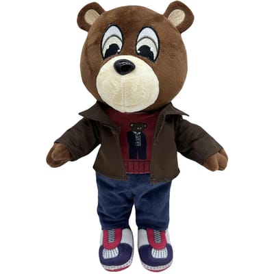 25-30CM Ours en Peluche Joyeux Kanye Jouet en Peluche Dessin Animé Poupées Ours Peluche Douce Cadeau de Noël Anniversaire Pour Enfants