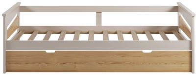 Vente-unique Bedframe hout beige, natuurlijk licht 90 x 190 cm