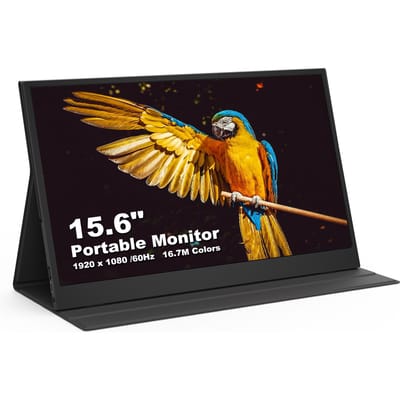 Moniteur externe de jeu Portable FHD 15.6P, écran IPS 1080P, Plug & Play avec PU noir