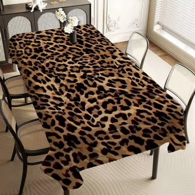 Dierenprint Luipaard Multi-Use Rechthoekige Tafelkleed - Waterdicht Voor Stofhoes, Picknicks & Tijdelijke Tafels 90x140cm