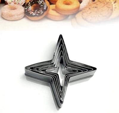Set van 5 Stervormige Koekjesvormen van RVS - Mini Bakvormen voor Sterren, Perfect voor Feestjes en Decoratie
