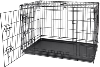 Nobleza Bench voor hond en kat - Metaaldraad - Opvouwbaar - Zwart - XL - Breedte 106 cm, diepte 71,5 cm, hoogte 76 cm