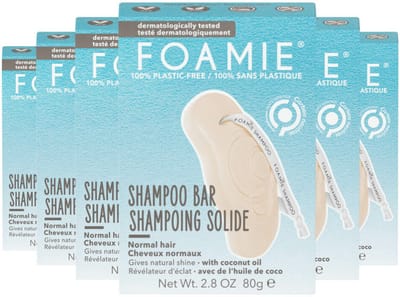 Foamie - Shampoo Bar Shake Your Coconuts (Normaal Haar) - 6 x 1 stuk - Voordeelverpakking