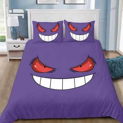 Dekbedovertrek Kussensloop Beddengoedset Cartoon Evil Gengars Volwassen Jongen Meisje Slaapkamerdecoratie Kinderen Cadeau Eenpersoons Tweepersoons Groot Formaat 245x210cm 3pcs