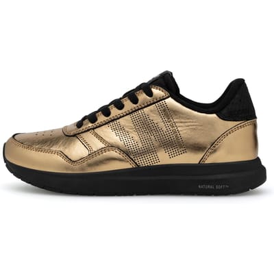 Woden Nicoline Metallic Dark Gold Size: 37 | Sneakers Outlet | Dames | Geel