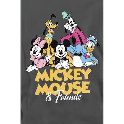 Disney Volwassen uniseks Mickey Mouse Friends Sweatshirt (Houtskool)