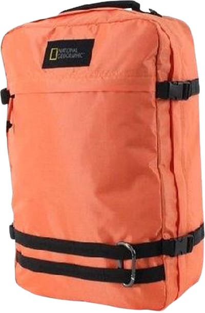 National Geographic 3 in 1 Handbagage Rugzak / Laptop Rugzak / Reistas / Weekendtas - Hybrid – 32 Liter (M) - Zwart - Oranje