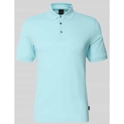 slim fit poloshirt met structuurpatroon