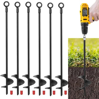 Grondankerset 45,7 cm – 6-delig robuuste ankers voor tenten, luifels en schuren
