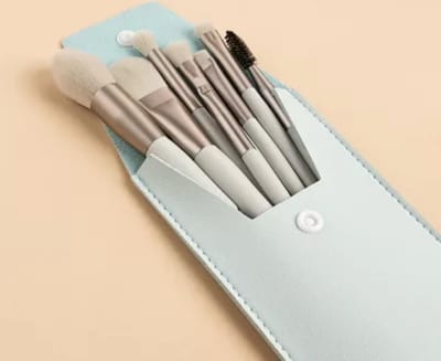 Without Lemons Grijs Make up borstel set 9 delig | Kwastenset | Beauty | Make-up |Penselen|  Vrouwen |Meisjes |Cadeau |Geschenk|Liefde| BFF |