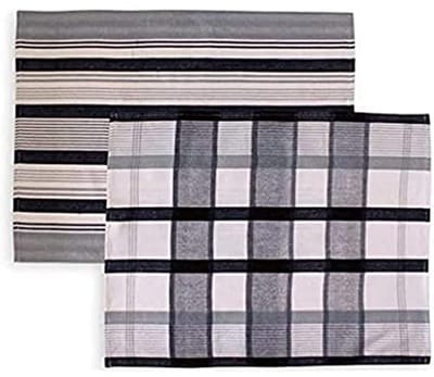 Paella Kavel Theedoek Jacquard Zwart 50 x 70 cm