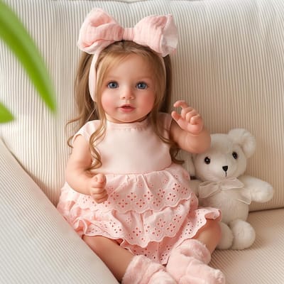 Reborn Poppen 20 inch - Levensechte Babypoppen voor Meisjes met Zacht Lichaam en Schattig Haar, Perfect voor Kinderen vanaf 3 Jaar