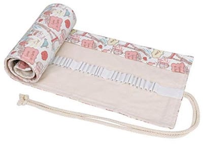 Pennetje met 72 Gaten voor Kleurpotloden - Oprolbare Canvas Organizer