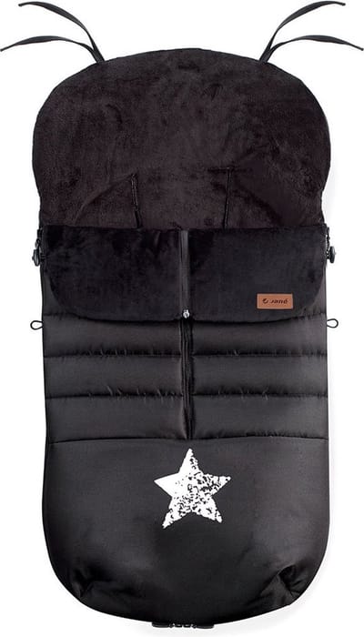 Jané Universele Voetenzak – Warme Winter Slaapzak – Fleece Binnenkant – Waterafstotend – 100 cm - Black