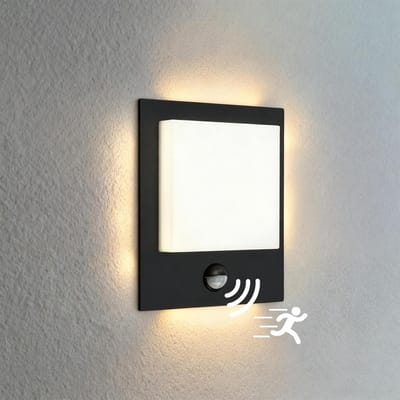 Waterdichte Buitenlamp met Bewegingssensor | 700 Lumen Neutraal Wit | IP44 Aluminium Wandlamp