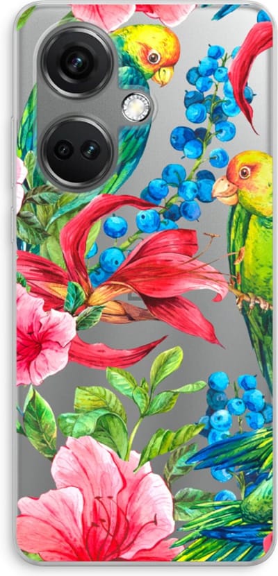 Case Company® - Hoesje geschikt voor OnePlus Nord CE 3 hoesje - Papegaaien - Soft Cover Telefoonhoesje - Bescherming aan alle Kanten en Schermrand