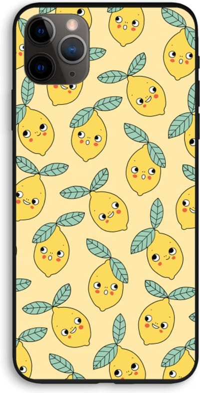 Case Company® - Hoesje geschikt voor iPhone 11 Pro Max hoesje - Citroenen - Biologisch Afbreekbaar Telefoonhoesje - Bescherming alle Kanten en Schermrand