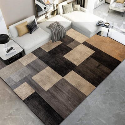 Nordic Zwart Bruin Tapijt voor Woonkamer Huisdecoraties Salontafel Groot Oppervlak Ruitjes Vloerkleden Slaapkamer Vloermatten Kinder Tapijt 120*160cm