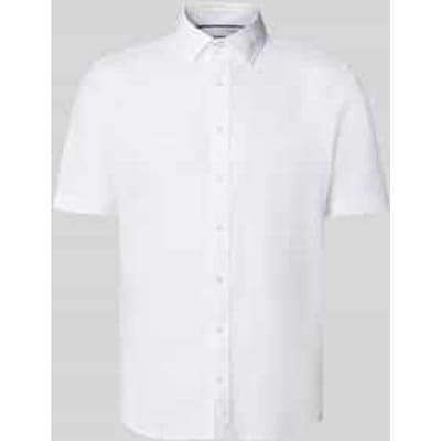 slim fit vrijetijdshemd van linnenmix