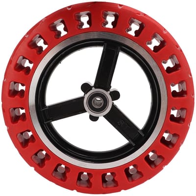 LYH L0012 Roue de moyeu de pneu pour trottinette électrique 10x2.125 pouces Pneus solides absorbant les chocs Pièces de rechange pour Kugoo M4 8.5 rouge
