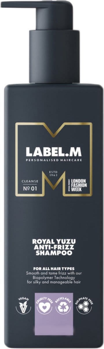 Label.M Royal Yuzu Anti-Frizz Shampoo - 1000 ml- Normale shampoo - Voor Alle haartypes -
