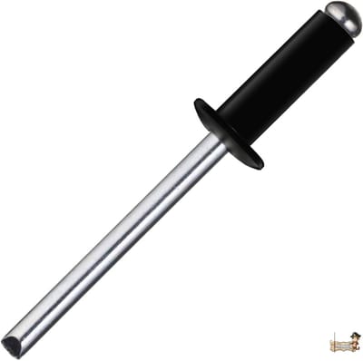 Popnagels - Blindnagels - Bevestigen Materialen - Aluminium Kop Staal - 48 x 16 mm - Zwart